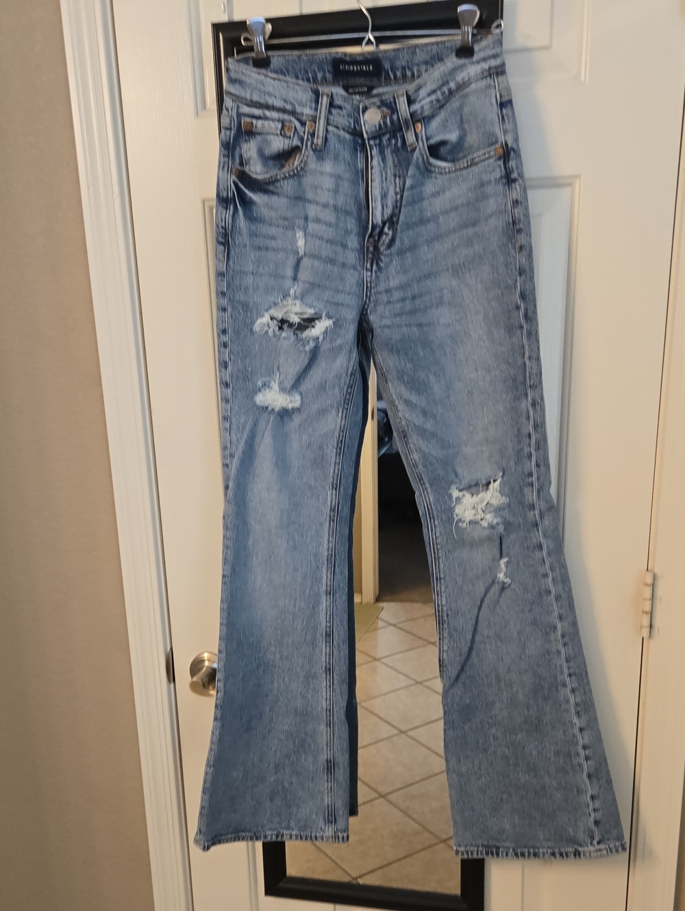 Aeropostale High-Rise Flare Distressed Women's Jeans Sz 4R